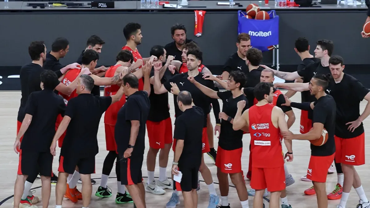 A Milli Erkek Basketbol Takımı'nda Litvanya maçı mesaisi başladı!