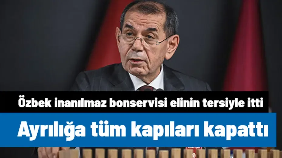 Dursun Özbek inanılmaz bonservisi elinin tersiyle itti, ayrılığa tüm kapıları kapattı