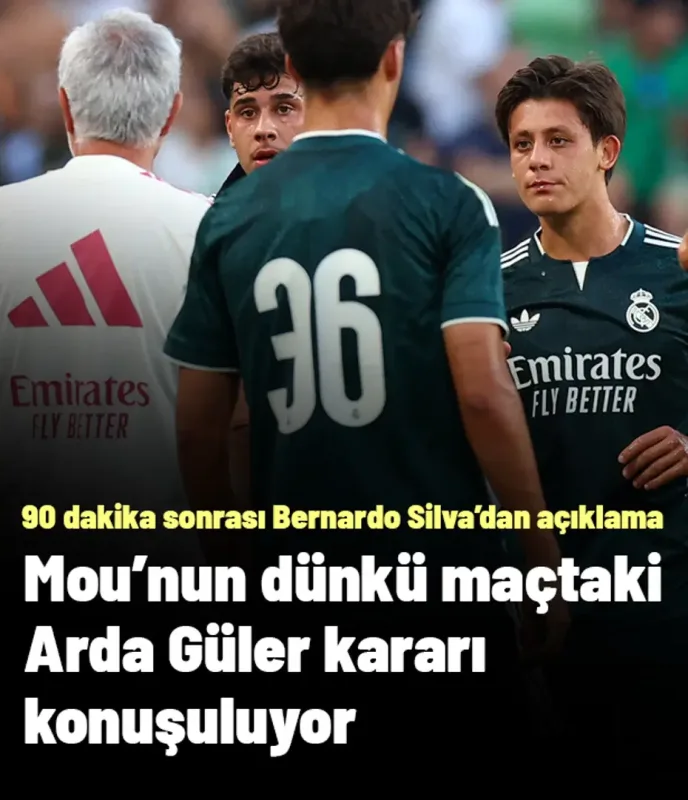 Mourinho'nun dünkü maçtaki Arda Güler kararı konuşuluyor! Açıklama takım arkadaşından geldi
