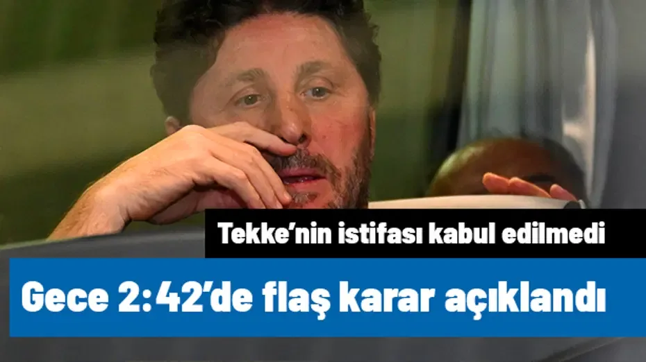 Ve Trabzonspor, Fatih Tekke'yle ilgili kararını gece 2:42'de duyurdu