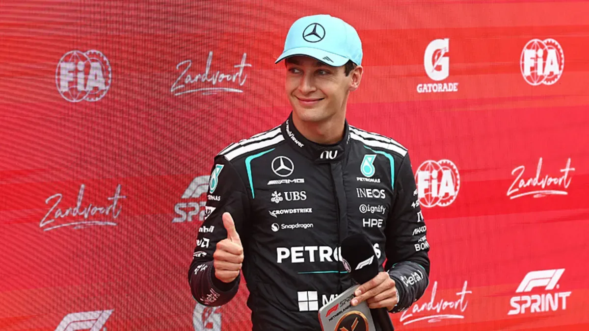 Formula 1 Hollanda GP'sinde sprint yarışını kazanan George Russell!
