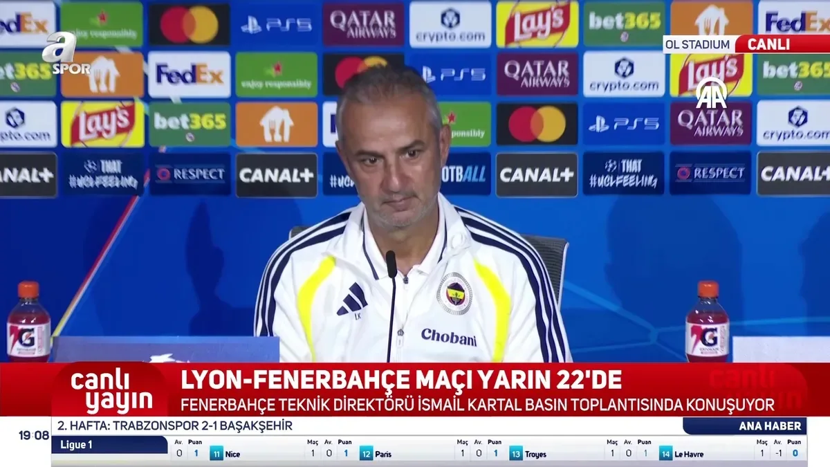 Lyon maçı öncesi İsmail Kartal'dan TFF'ye tepki!" Mağdur olduk"