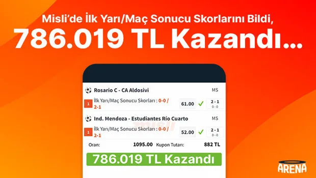 İlk Yarı/Maç Sonucu Skorlarını Bildi, 786.019 TL Kazandı…