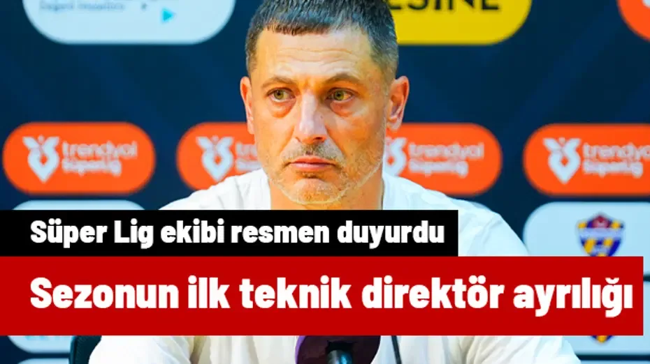 Süper Lig'de sezonun ilk teknik direktör ayrılığı: Resmi açıklama geldi
