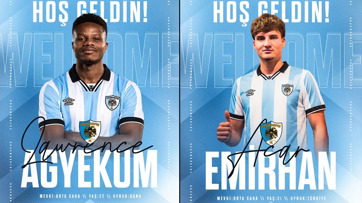 Erzurumspor'dan son dakika çifte transfer