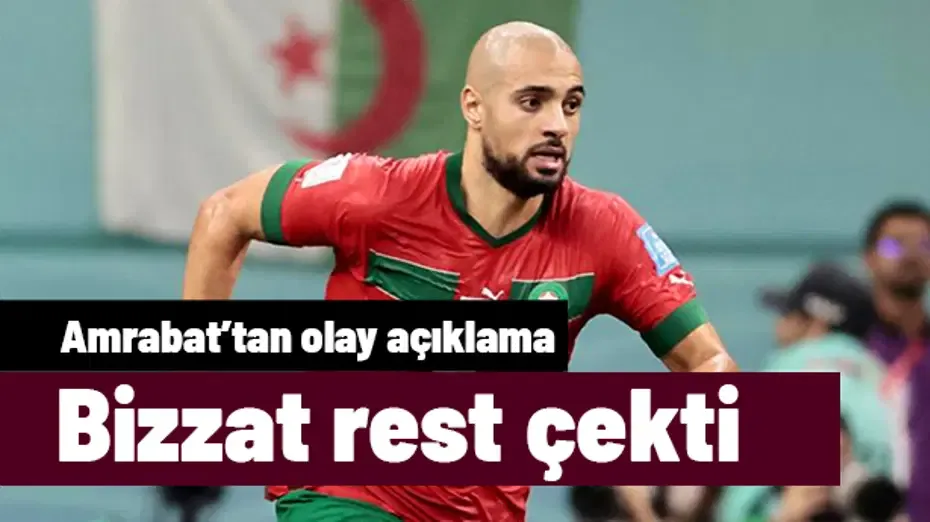 Sofyan Amrabat tavrını bizzat açıkladı: "Mevcut teknik direktörle devam edemem"