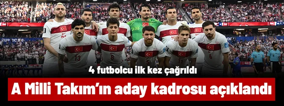 A Milli Takım'ın Uluslar Ligi kadrosu açıklandı: 4 isim ilk kez çağrıldı