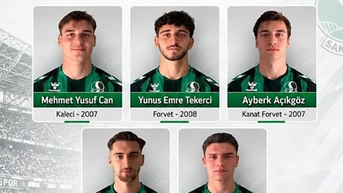 Sakaryaspor altyapısından 5 genç oyuncu A takımda!