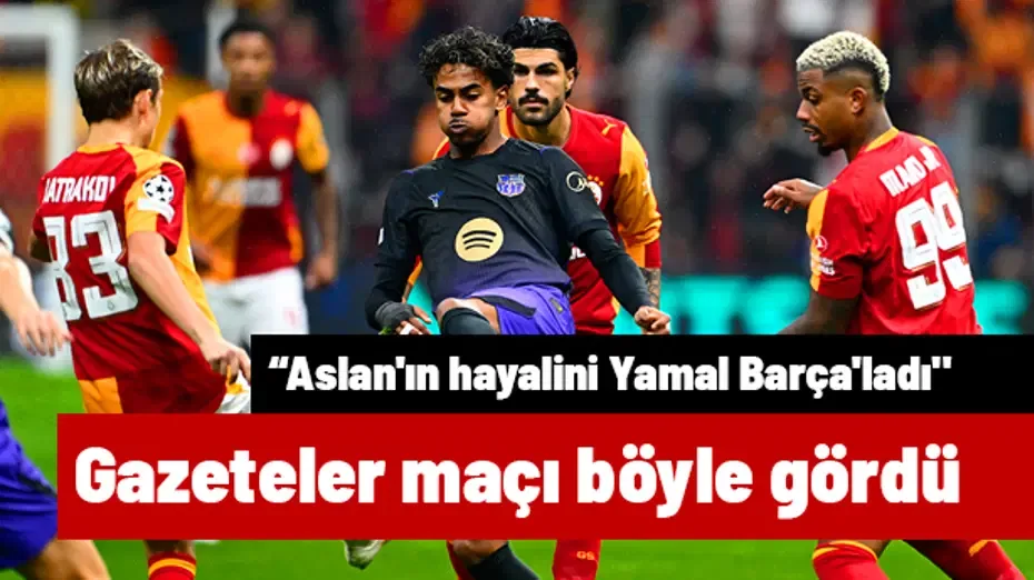 Gazeteler Galatasaray-Barcelona maçını böyle gördü: "Aslan'a Boğa çarptı" | Sporun manşetleri